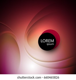 Red vector Template Abstract background with curves lines and shadow. For flyer, brochure, booklet and websites design.