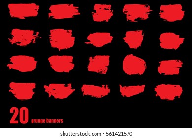 red vector template set of grunge banners abstract backgrounds for promotion