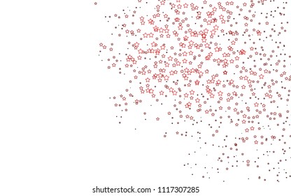 Red vector template with sky stars. Modern geometrical abstract illustration with stars. The template can be used as a background.