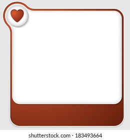 red vector text boxes with heart