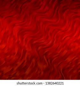 Red vector texture with wry lines. Illustration in abstract style with gradient curved.  Pattern for busines booklets, leaflets