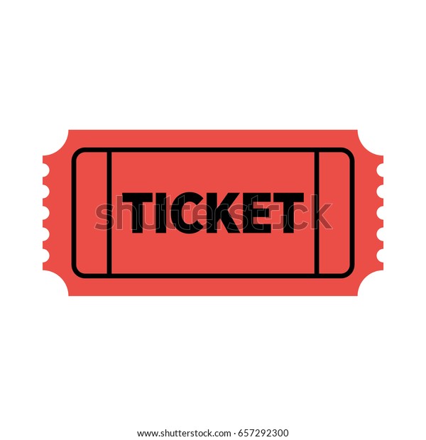 Red Vector Ticket Icon Stock Vector (Royalty Free) 657292300 | Shutterstock