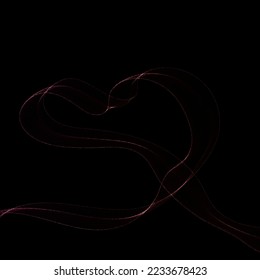 Rote Vektorwelle mit Glitter. Vektorhintergrund.