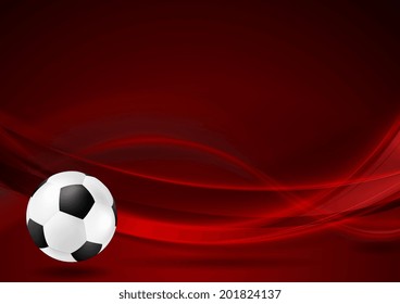 roter Vektorgrafik-Fußballhintergrund