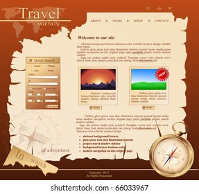 red Vector Web site for travel agency