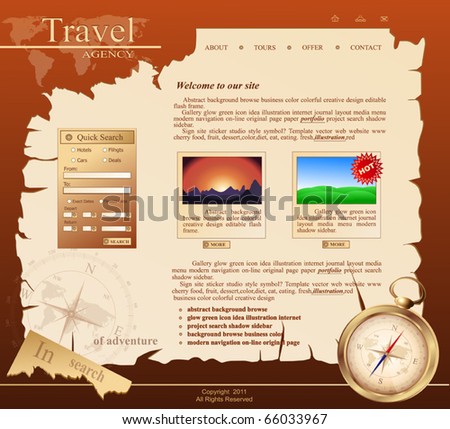 red Vector Web site for travel agency