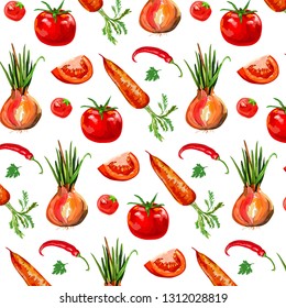 
red vegetable pattern