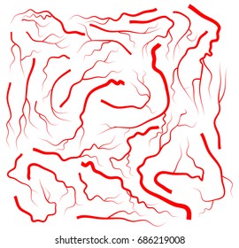 red vein set vector symbol icon design. Beautiful illustration isolated on white background