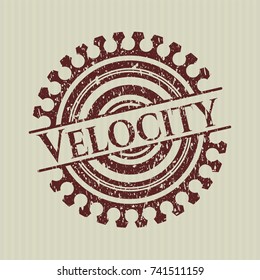 Red Velocity distress rubber stamp with grunge texture