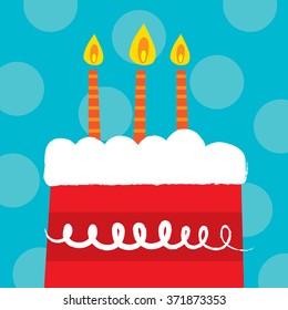 red velvet birthday cake perfect for birthday greeting card, birthday invitation and birthday background