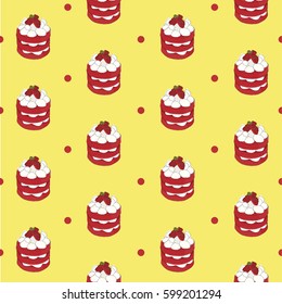 Red velvet cup cakes pattern