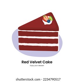 Red velvet slice cake for your party time