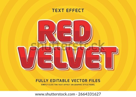 Red Velvet Text Effect – Elegant Bold Font Style for Cake and Food Branding
