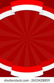 Fondo rojo de la Vertical con la bandera indonesia y espacio de copia para el texto. Plantilla de carteles de Indonesia