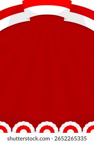 Red vertical background template with copy space for text and wavy red and white Indonesian flag suitable for posters to celebrate special days in Indonesia
