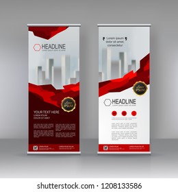 Red Vertical banner stand brochure flyer vertical template design, infographics, Modern Abstract camouflage Flag Banner design. Cover, Annual Report, Magazine,Poster, Corporate Presentation,  Website.