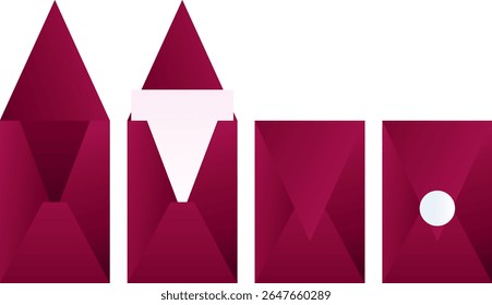 Montagem de envelope de bico vertical vermelho. Design de papelaria de convite romântico