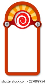 red vertical box for any text with spiral