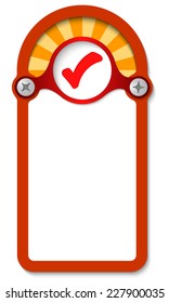 red vertical box for any text with check box