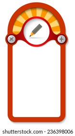 red vertical box for any text with pencil