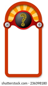 red vertical box for any text with question mark
