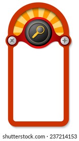 red vertical box for any text with magnifier