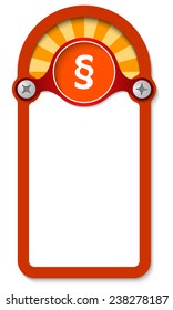 red vertical box for any text with paragraph