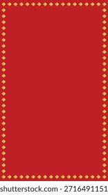 Vector gráfico de marco de Vertical roja con adornos de oro para el fondo del tema del Año Nuevo chino