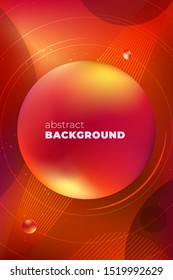 Red Vertical Liquid Color Background Design. Fluid Gradient Banner with Minimal Shapes Composition. Futuristic Design for Posters. Eps10 vector.