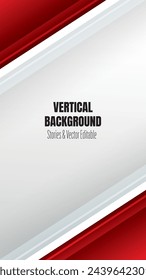 Red Vertical Stories Desing Vector Background