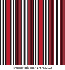 Red vertical striped seamless pattern background suitable for fashion textiles, graphics