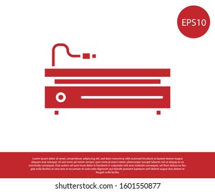 Red Video game console icon isolated on white background.  Vector Illustration