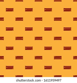 Red Video game console icon isolated seamless pattern on brown background.  Vector Illustration