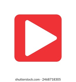 Red Video Player-Flachsymbol für Websites und Grafikressourcen.