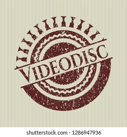 Red Videodisc distressed rubber texture