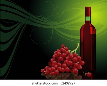 Red vine. Vector template