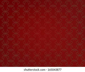 Red vintage background with stylish swirl pattern vector
