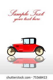 Red vintage car
