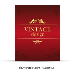 tarjeta roja vintage