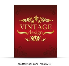 red vintage card