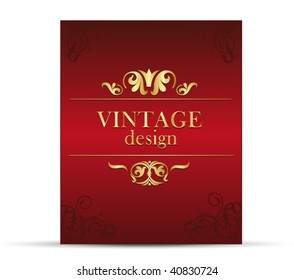 tarjeta roja vintage
