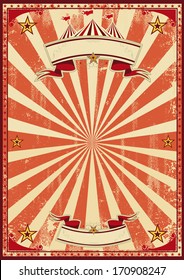 A Red Vintage Circus Background For A Poster