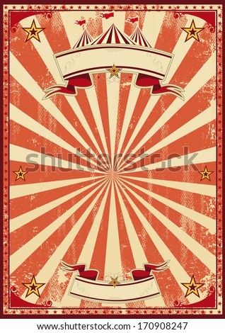 A red vintage circus background for a poster