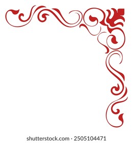 red vintage corner abstract pattern classic red lines for decorating books
