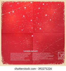 Red vintage grunge background. Vector illustration