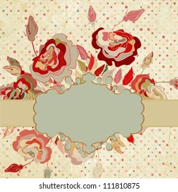 Red vintage label. And also includes EPS 8 vector