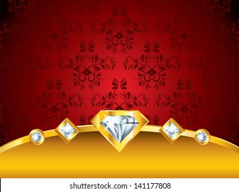 red vintage luxury vector background with diamonds