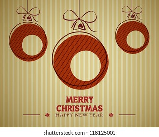 red vintage merry christmas card. christmas concept.
