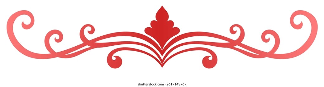 Red vintage pattern for divider line