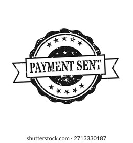 Red Vintage Payment Sent Stamp